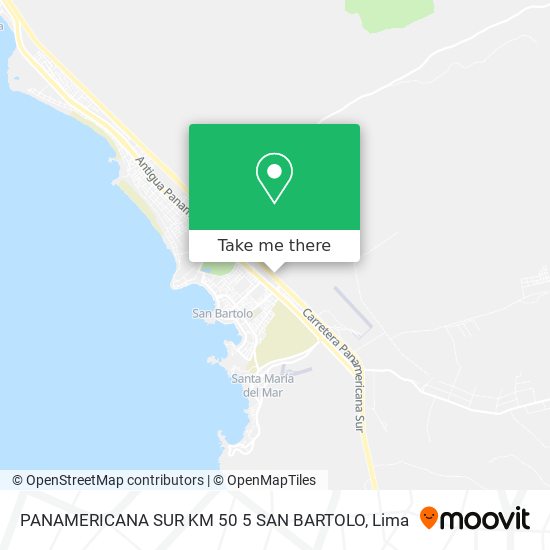 PANAMERICANA SUR KM 50 5 SAN BARTOLO map