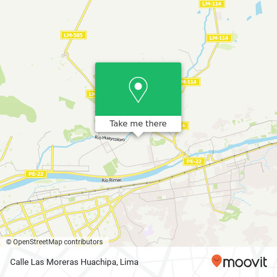 Calle Las Moreras  Huachipa map