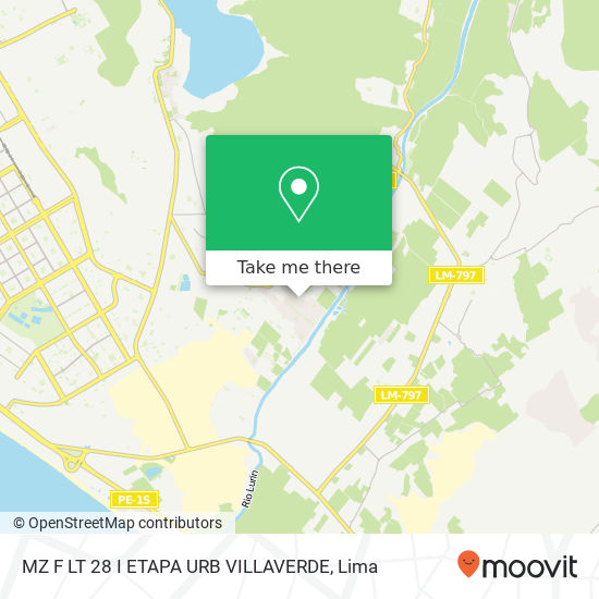 MZ F LT 28 I ETAPA URB  VILLAVERDE map