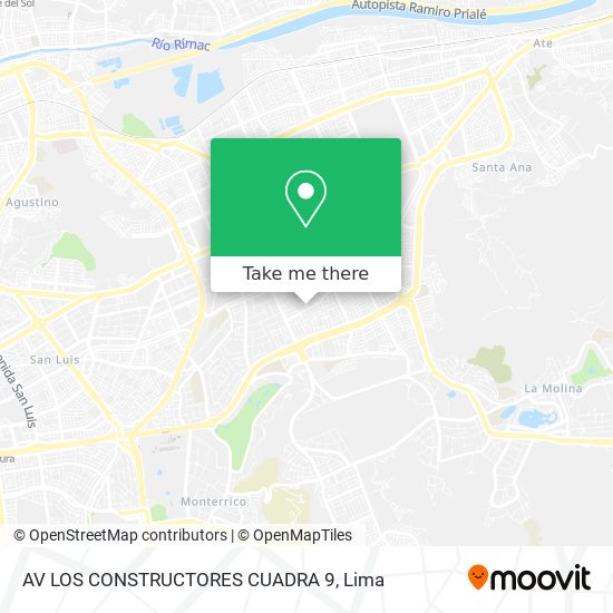AV  LOS CONSTRUCTORES CUADRA 9 map