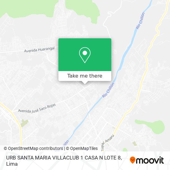 Mapa de URB  SANTA MARIA   VILLACLUB 1 CASA N LOTE 8