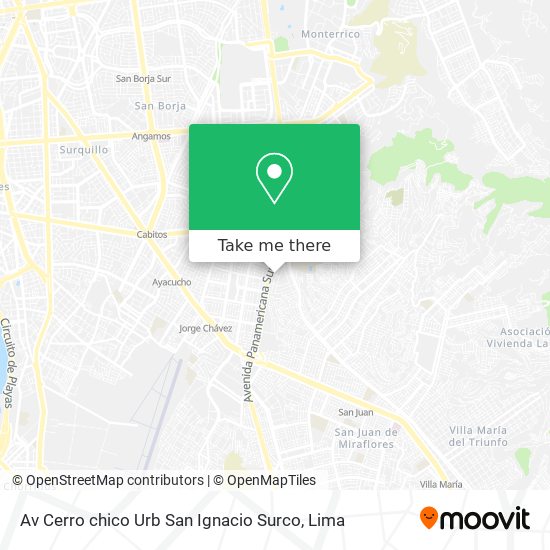 Mapa de Av  Cerro chico  Urb  San Ignacio Surco