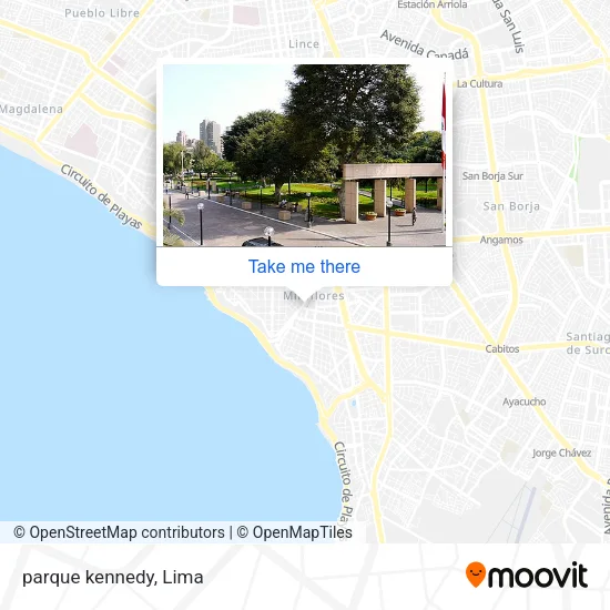 Mapa de parque kennedy