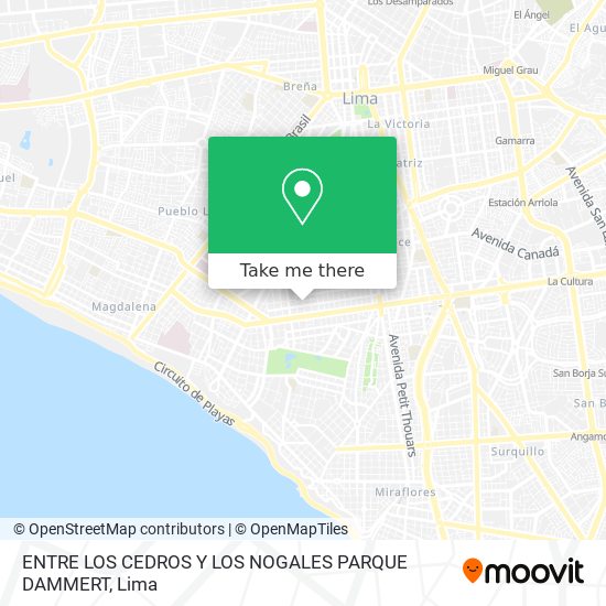 ENTRE LOS CEDROS Y LOS NOGALES  PARQUE DAMMERT map