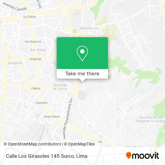 Calle Los Girasoles 145  Surco map