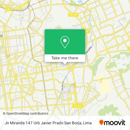 Jn Miranda 147 Urb Javier Prado   San Borja map