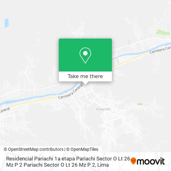 Residencial Pariachi 1a etapa  Pariachi Sector O  Lt  26 Mz P 2 Pariachi Sector O  Lt  26 Mz P 2 map