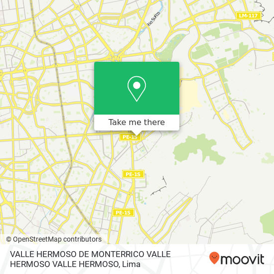 VALLE HERMOSO DE MONTERRICO  VALLE HERMOSO VALLE HERMOSO map