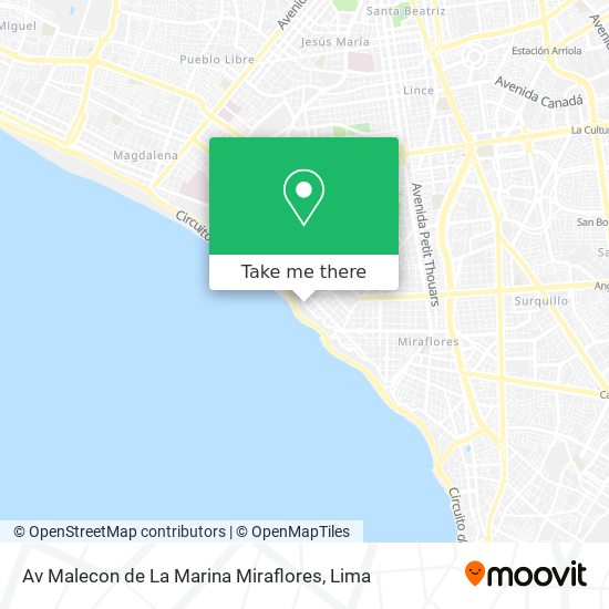 Av  Malecon de La Marina   Miraflores map