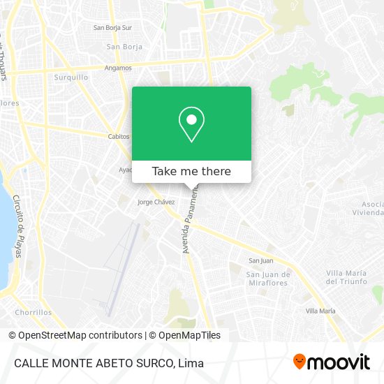 CALLE MONTE ABETO  SURCO map