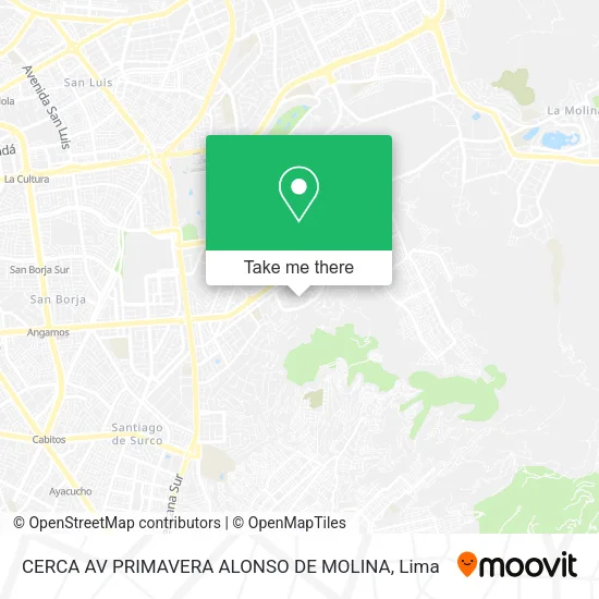 Mapa de CERCA AV PRIMAVERA  ALONSO DE MOLINA