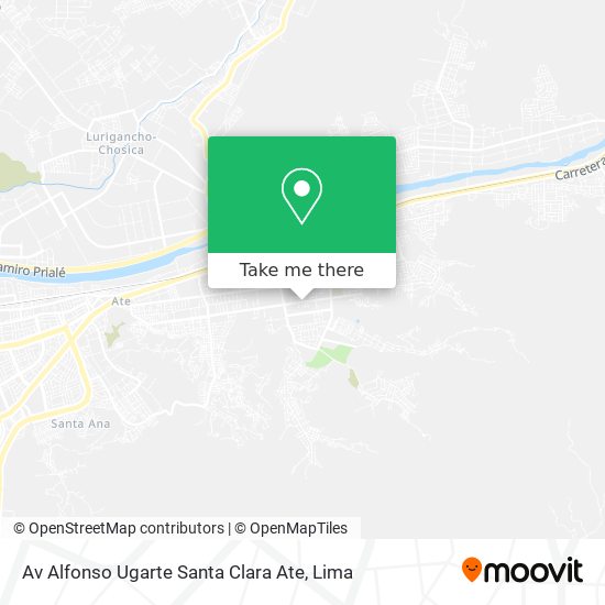 Av  Alfonso Ugarte  Santa Clara   Ate map