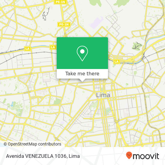 Avenida VENEZUELA 1036 map