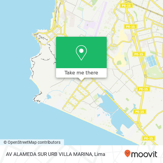 AV ALAMEDA SUR URB VILLA MARINA map