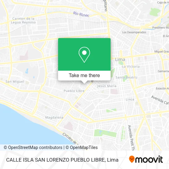 Mapa de CALLE ISLA SAN LORENZO   PUEBLO LIBRE