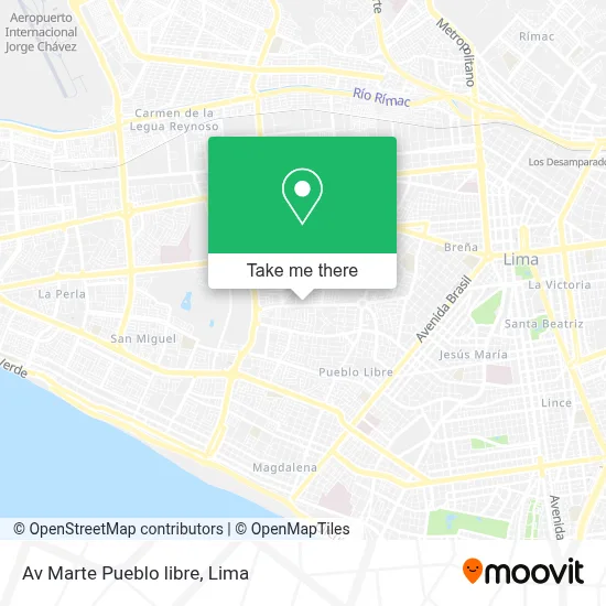Av  Marte  Pueblo libre map