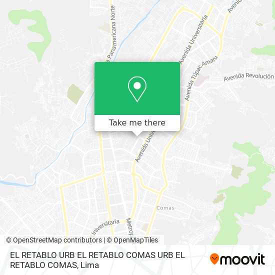 EL RETABLO  URB EL RETABLO COMAS URB EL RETABLO COMAS map