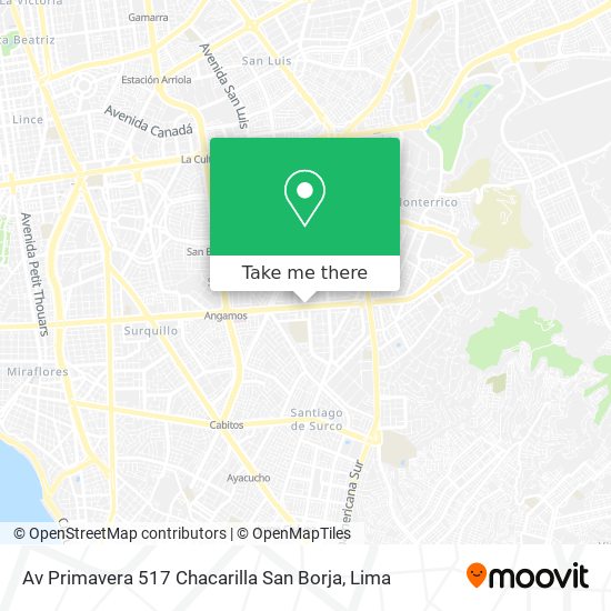 Av  Primavera 517 Chacarilla  San Borja map