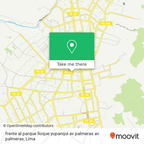Mapa de frente al parque lloque yupanqui  av  palmeras av  palmeras