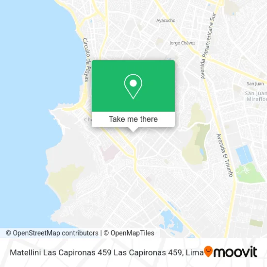 Mapa de Matellini  Las Capironas 459 Las Capironas 459
