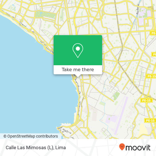 Calle Las Mimosas map