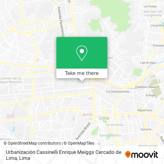 Urbanización Cassinelli  Enrique Meiggs  Cercado de Lima map