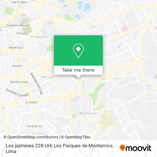 Los jazmines 228  Urb Los Parques de Monterrico map