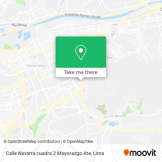 Mapa de Calle Navarra cuadra 2   Mayorazgo  Ate