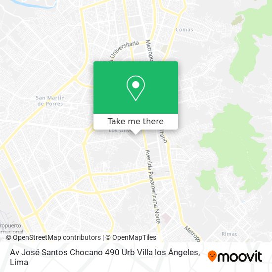 Av  José Santos Chocano 490 Urb  Villa los Ángeles map