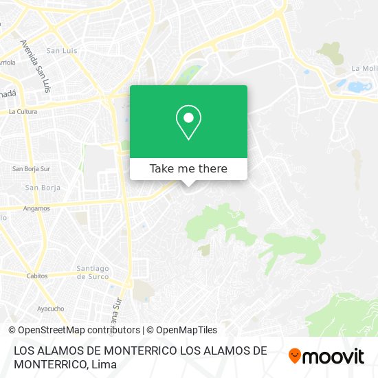 LOS ALAMOS DE MONTERRICO  LOS ALAMOS DE MONTERRICO map