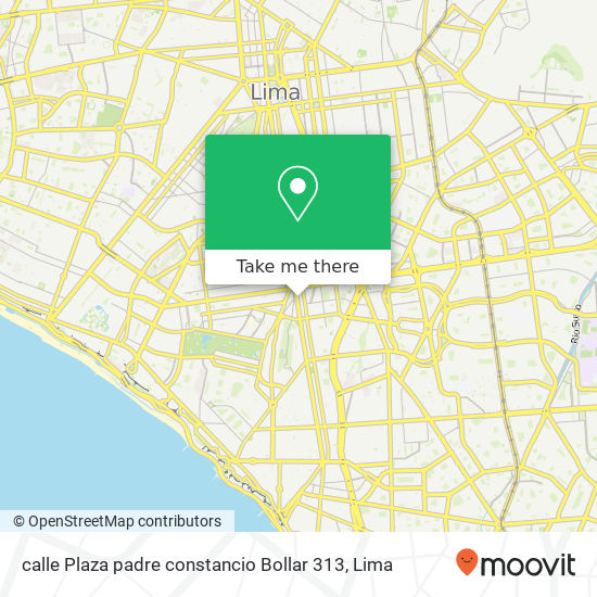 Mapa de calle Plaza padre constancio Bollar 313