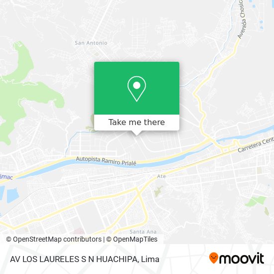 AV  LOS LAURELES S N HUACHIPA map