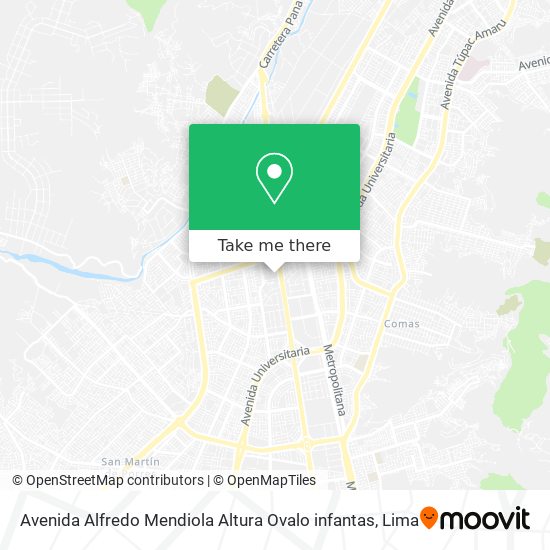 Avenida Alfredo Mendiola   Altura Ovalo infantas map
