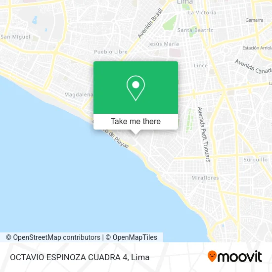 Mapa de OCTAVIO ESPINOZA CUADRA 4