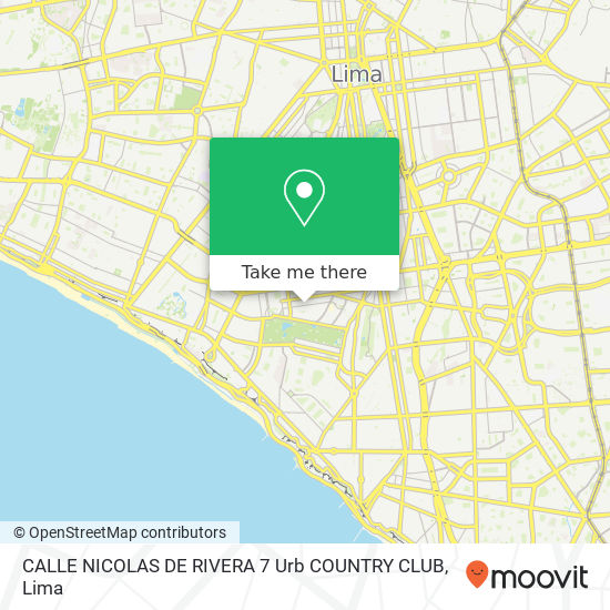 CALLE NICOLAS DE RIVERA 7 Urb  COUNTRY CLUB map