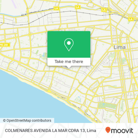 COLMENARES  AVENIDA LA MAR CDRA 13 map