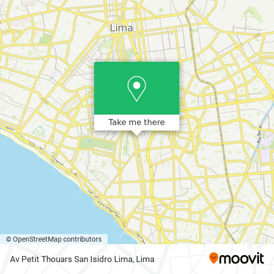 Av  Petit Thouars  San Isidro  Lima map