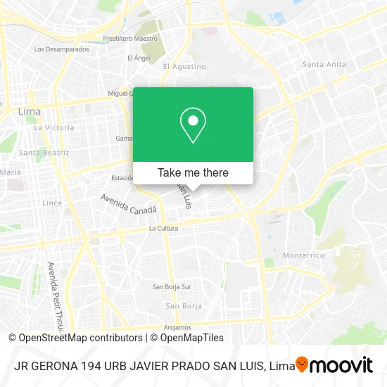 Mapa de JR  GERONA 194 URB  JAVIER PRADO SAN LUIS