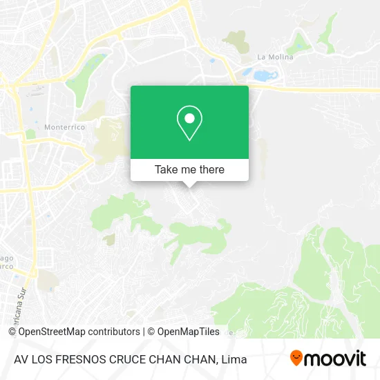 Mapa de AV LOS FRESNOS CRUCE CHAN CHAN