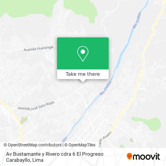 Mapa de Av  Bustamante y Rivero cdra  6 El Progreso Carabayllo