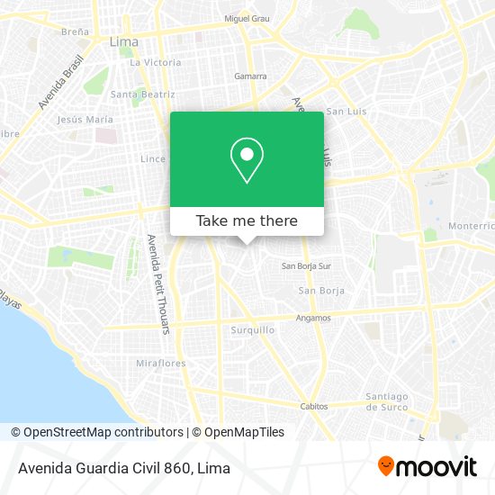 Mapa de Avenida Guardia Civil 860