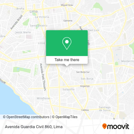 Avenida Guardia Civil 860 map
