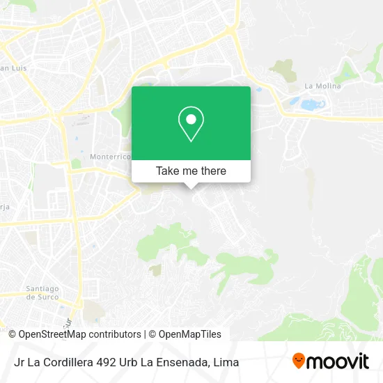 Jr  La Cordillera 492 Urb La Ensenada map