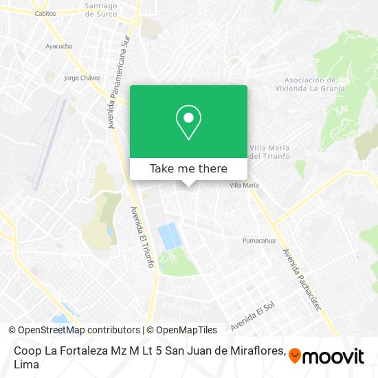 Coop  La Fortaleza Mz M Lt  5 San Juan de Miraflores map