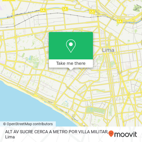 Mapa de ALT  AV SUCRE CERCA A METRO  POR VILLA MILITAR
