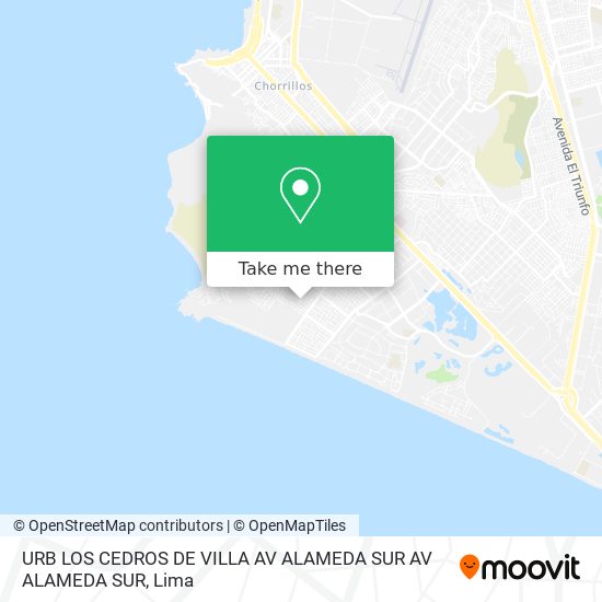 URB  LOS CEDROS DE VILLA  AV  ALAMEDA SUR AV  ALAMEDA SUR map