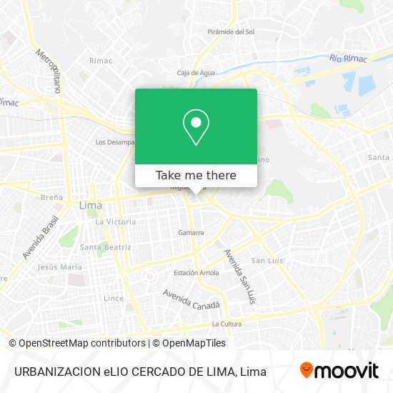 URBANIZACION eLIO CERCADO DE LIMA map