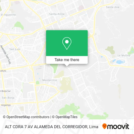 Mapa de ALT  CDRA  7 AV  ALAMEDA DEL CORREGIDOR
