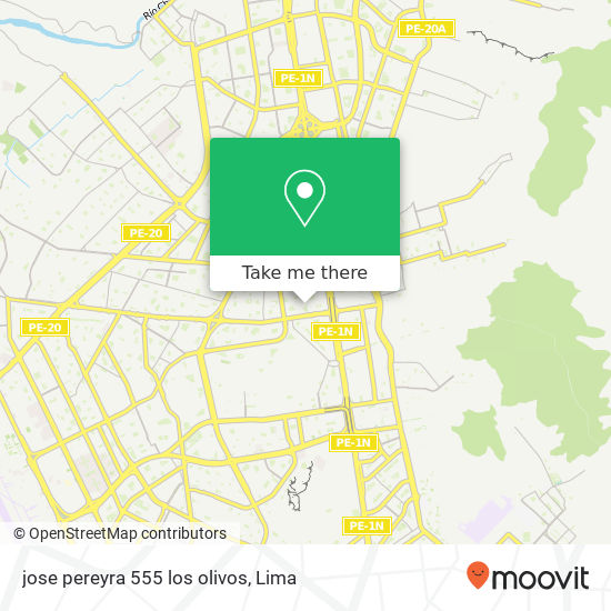 Mapa de jose pereyra 555 los olivos