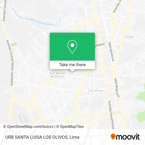 URB  SANTA LUISA   LOS OLIVOS map